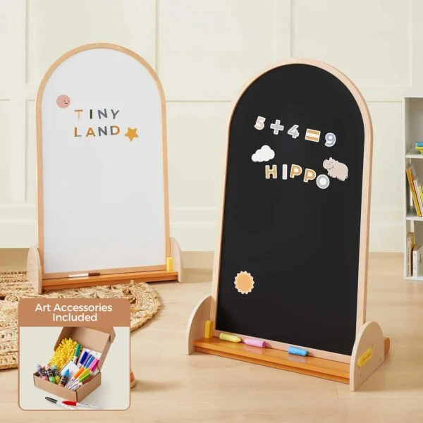 Double-Sided Arched Magnet Chalkboard &  Art Kit